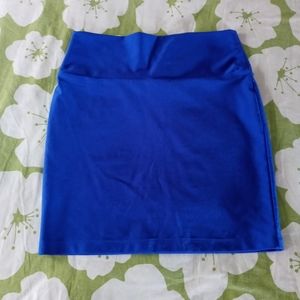 Electric blue mini skirt